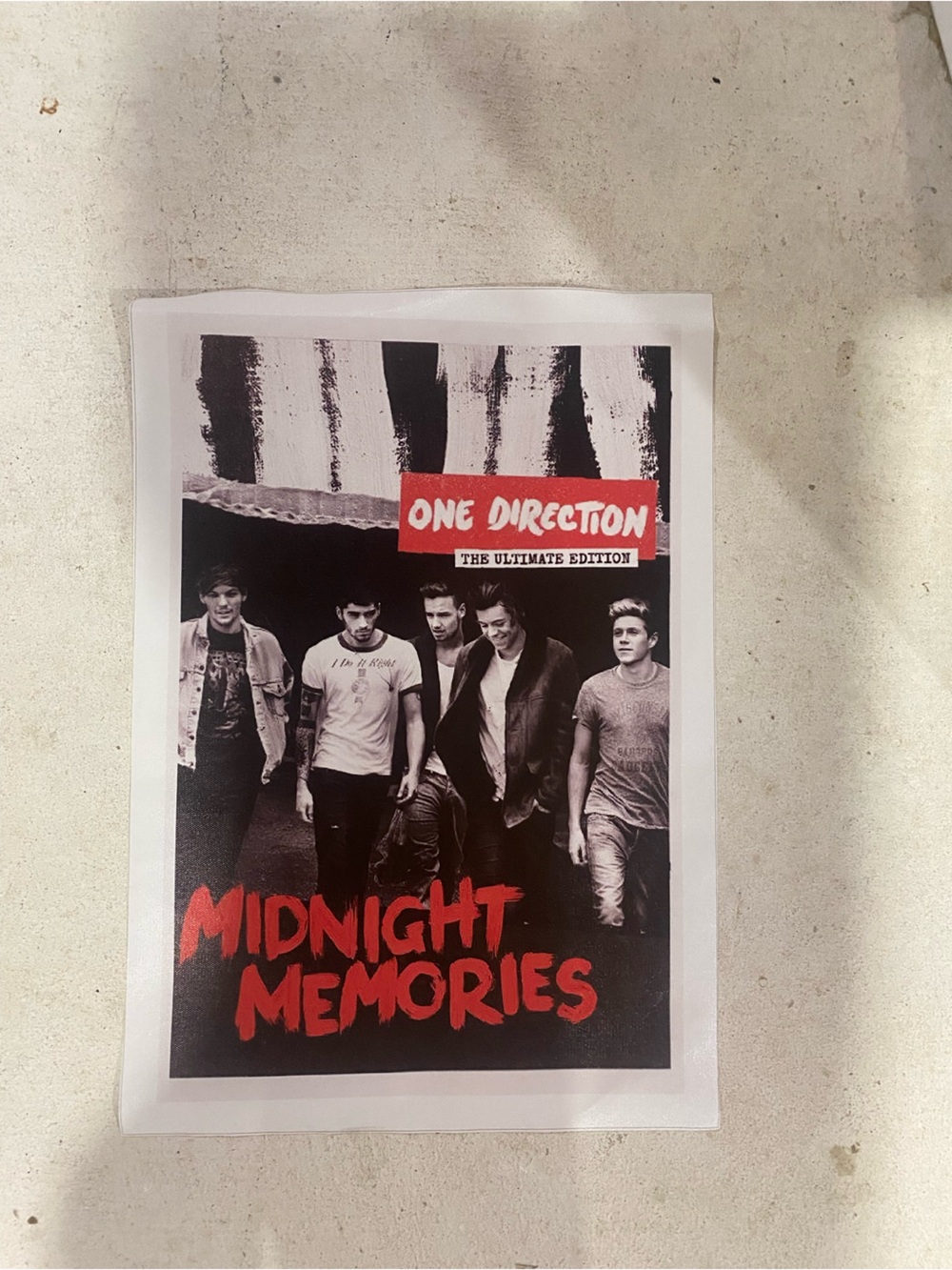 1D Midnight Memories Graphic Tee - Black & Red